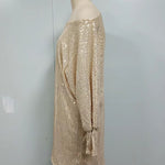 A-Line Loose Asymmetric Sequined Solid Color One-Shoulder Mini Dresses