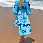 Long Beach Kimono Robe Cover ups Beach Cardigan Maxi Dress