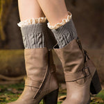 Original Creation Keep Warm Hollow Jacquard Leg Warmers Accessories