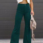 Corduroy Pocketed Flare Pants