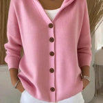 Darienne™ | Hooded Button-Up Knit Cardigan