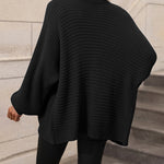 Nadorine Women's Button Down Horizontal-Ribbing Longline Cardigan