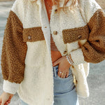Two Pocket Color Block Single Breasted Long Sleeved Coats