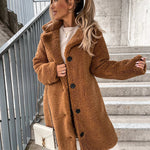 Plush Faux Fur Coat Jacket