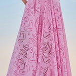 Paris Dreaming Embroidered Lace High Rise Elastic Waist Pocketed Maxi Skirt
