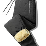 KZZ Men's Warm Fleece-Lined Straight-Leg Jogger Pants with Zipper Pockets