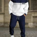 KZZ Simple Versatile Convenient Hoodie Set Clothes Menswear Long Sleeve Suits