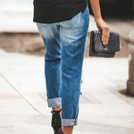 Margovil Pixie Rolled Hem Ripped Jeans