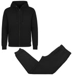 KZZ Men’s Fleece Zip Hoodie & Jogger Sets