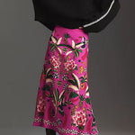 Margovil High Rise Tropic Print Midi Skirt