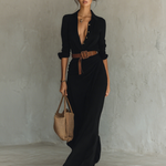 Victoria | Casual Lapel Maxi Dress