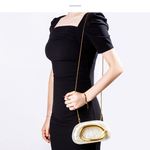 Margovil Trendy Chain Metal Handle Evening Handbag