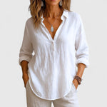 Maya | Soft and Stylish Linen Blouse