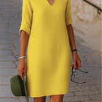 ADRIANA | Flowing Dress with V-Neck and Elegant Line for Every Moment of the Day