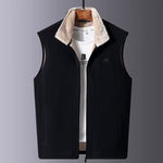 KZZ Men's Winter Outdoor Fleece Vest Sleeveless Jacket Thickly Padded Lined