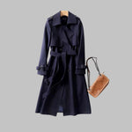 TIA��� - Elegant Knee-Length Loose Fit Coat