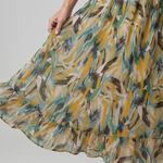 Quill | Spaghetti Strap Abstract Print Midi Dress