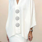 Loose Solid Color V-Neck Blouses&Shirts Tops