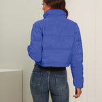 Short Puffer Jacket Stands Up Zipper Outerwear