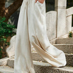 Wide Leg Pants Casual Drawstring Lounge Palazzo Loose Trousers