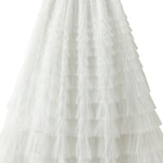 Regal Reverie Tiered Elastic Waist Tulle Maxi Skirt