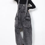 Original Cool Denim Split-Joint Square-Neck Overalls