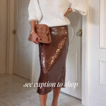Sequin midi skirt
