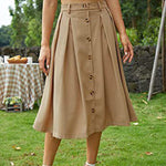Casual Skirt Shaped Waist Button Princess Dress Skirt