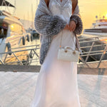 Solid Knit Sequined Sweater Jacket