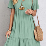 Loose casual tie waist flowy dress