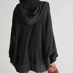 Nadorine Women's Cardigan Zipper Sweater Loungewear Outerwear Hoodie Long Jacket