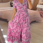Sabrina | V-Neck Dress with Floral Pattern