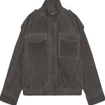 Workwear-style Stand-Collar Jacket