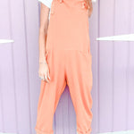 Stroke casual solid color jumpsuit