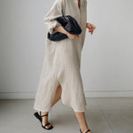 Shirt Dress Lightweight Button Maxi Dress