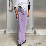 Elegant Satin Trumpet Skirts Fashion Slim High Waist Skirts