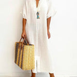 Short Sleeve Dress Casual Loose Flowy Maxi Dresses
