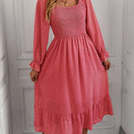 Square Neck Elegant Casual Vacation Dress