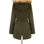 Faux Fur Hood Parka Jacket