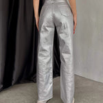 Retro Straight-leg Trousers Pants with Pockets