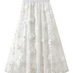 Mesh embroidery heavy industry skirt large size gauze skirt
