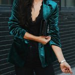Chic Influencer Velvet Blazer