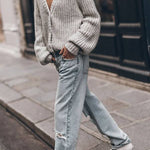 Falling for You Knit Button Up Relaxed Cardigan