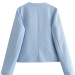 Chaquetas Blazer Para Mujer Outwear With Button Long Sleeve Coat