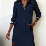 Sabine – Zip-Collar Polo Dress