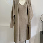 Nadorine Women's Casual Knitted Cardigan And Sweater Dress Two-Piece Set