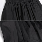 Stylish Black Solid Color High Waisted Wide Leg Pants
