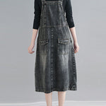 Original Sleeveless With Pocket Denim Dress