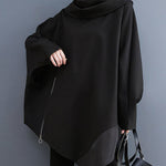Original Loose Irregular Zipper Long Sleeves Sweatshirt