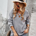 Sexy Hollow V Neck Long Sleeve Sweater